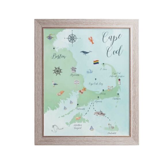 Cape Cod Map Print - Picture 1 of 2